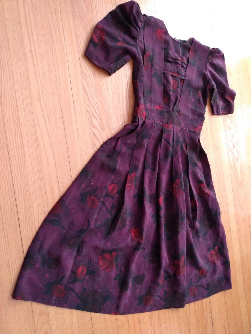 Vintage Girl's Handmade Mennonite Prairie Dress 28.5" Chest Old Colony Mexican